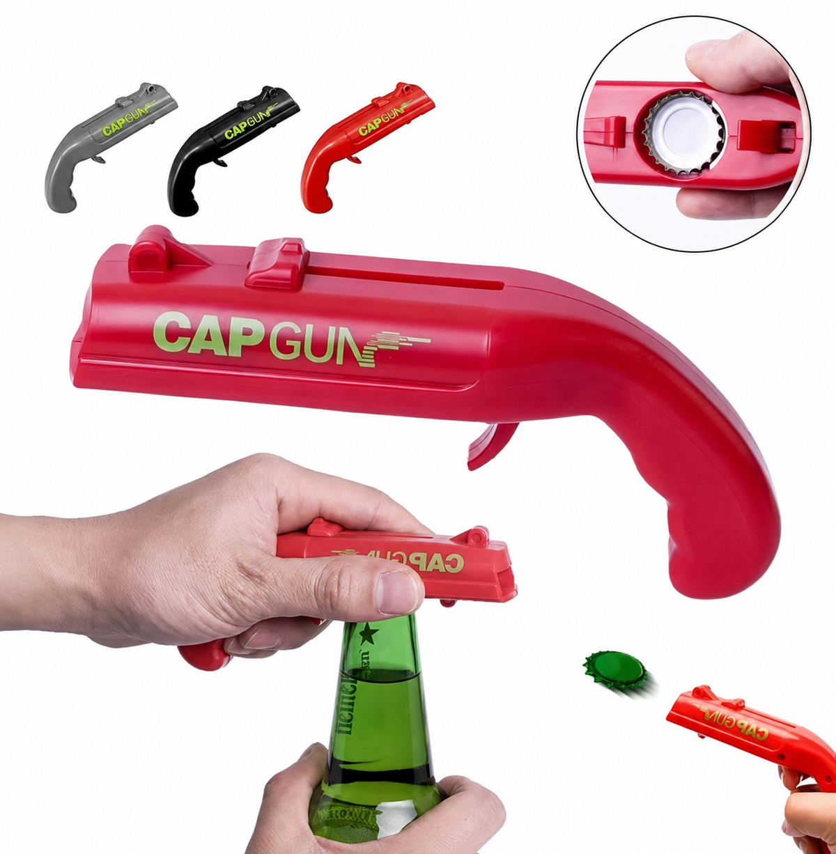 Party-Boosting Cap Gun Bottle Opener
